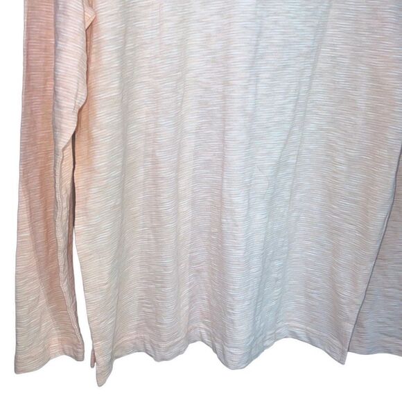 42-44 L Lightweight peach salmon long sleeve crewneck Lands’ End - Picture 3 of 9